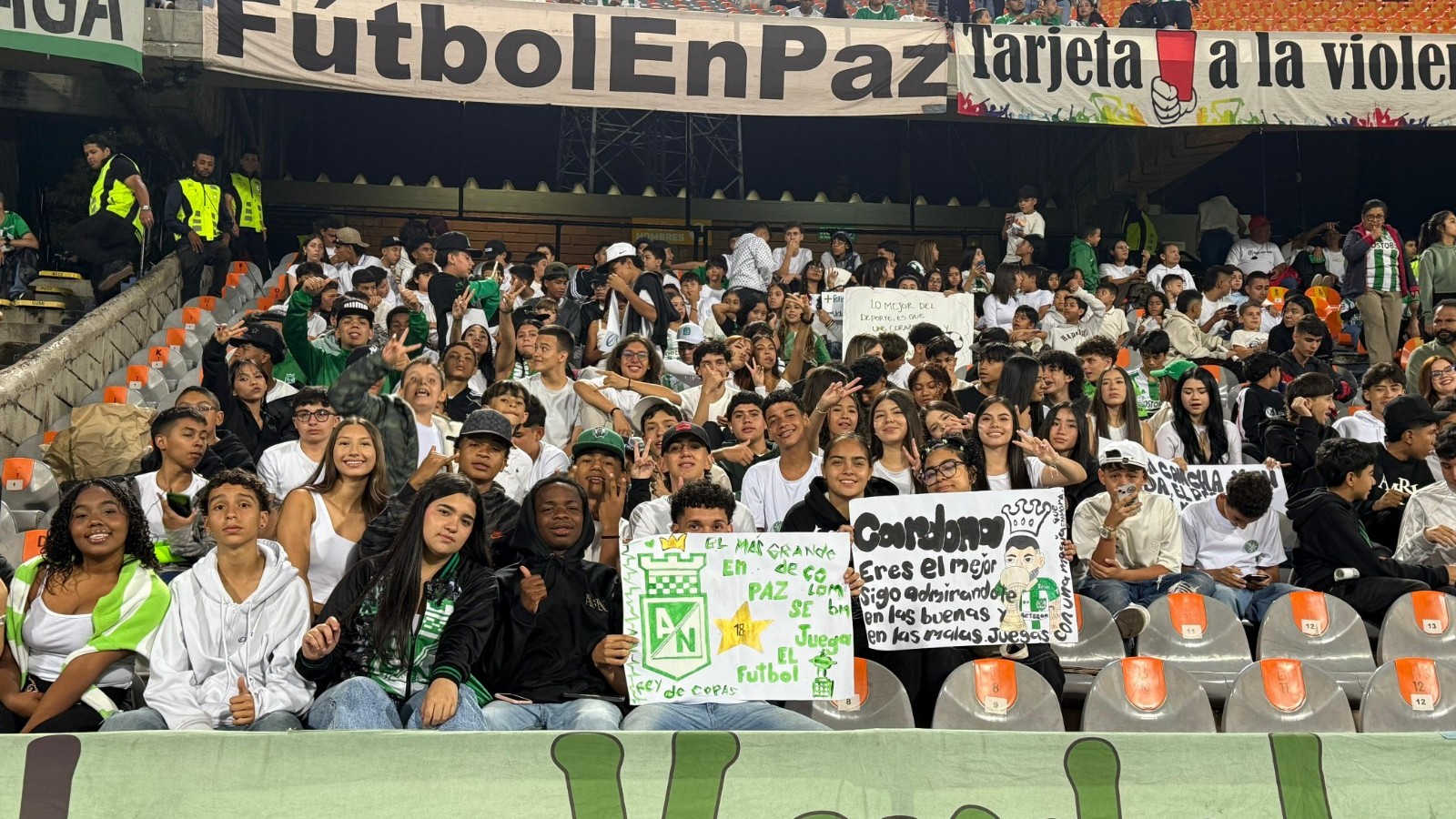 Estudiantes vivieron una jornada de paz en el Nacional vs Millonarios