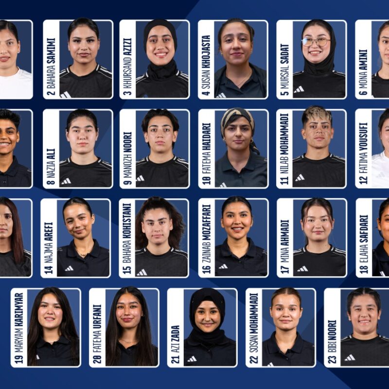 Lista de convocadas a la selección afgana de refugiadas